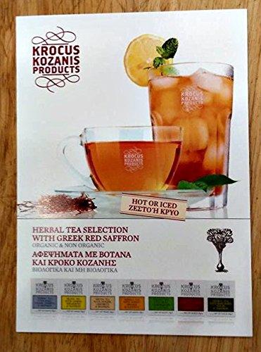 Krocus Kozanis Krocus Kozanis Herbal Tea with Sage, Lemon Verbena, Saffron ,10 Teabags -63oz/18g