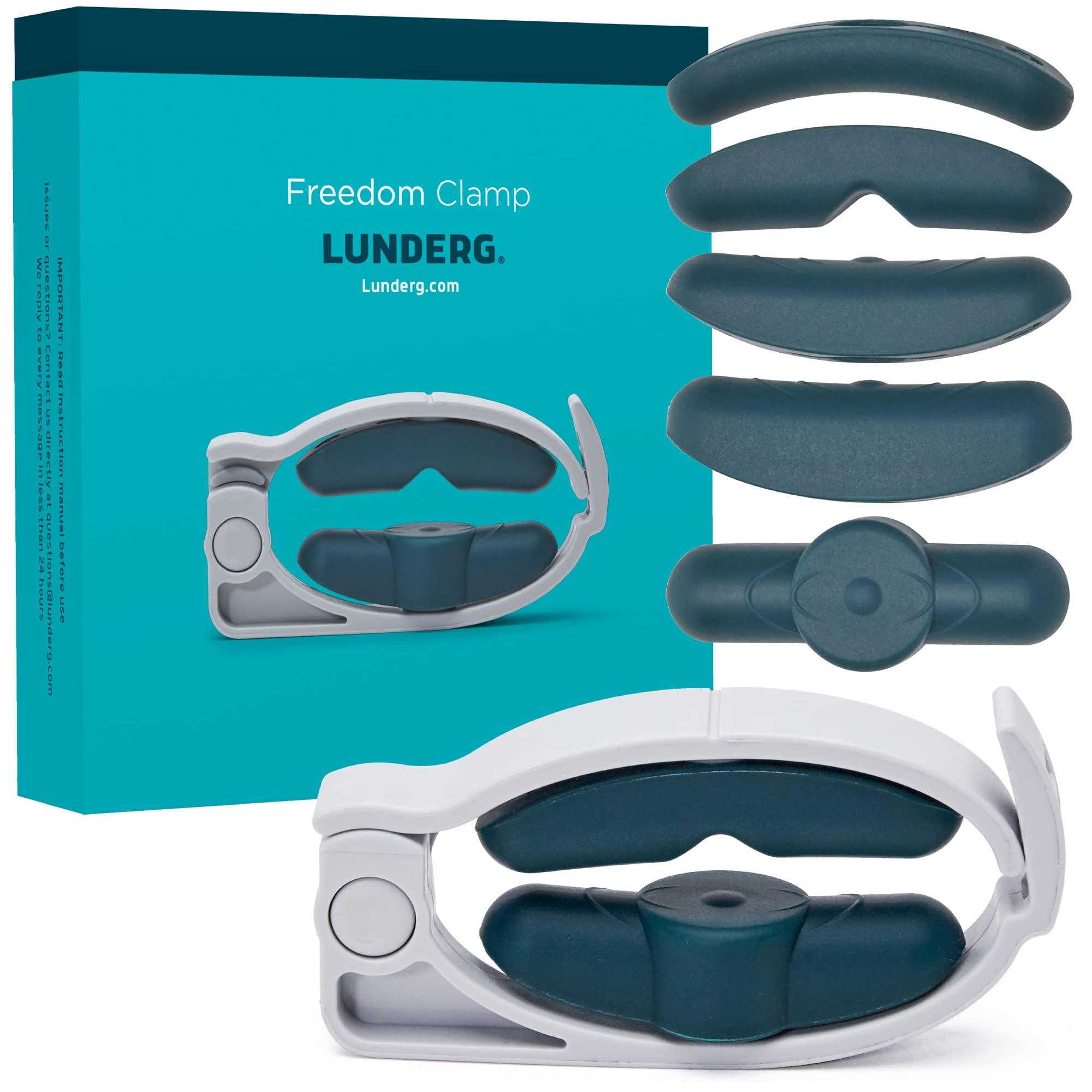 Lunderg Freedom Clamp by Lunderg - with Innovative Pro-Hinge for Top-Down Pressure & 5 Different Fittings - Totally Customizable Penile Clamp for Incontinence - Mens Incontinence Products