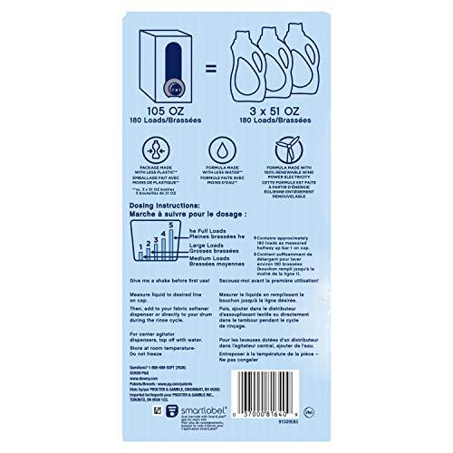Downy Downy Eco-box Ultra Concentrated Liquid Fabric Conditioner (fabric Softener), Cool Cotton, 180 Loads, 105 Fl Oz