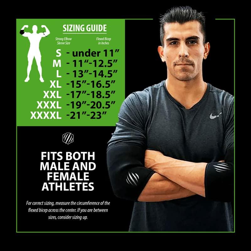 Bear KompleX Bear KompleX Elbow Sleeves (Sold AS A Pair of 2) for Weightlifting, Powerlifting, Wrestling, Strongman, Bench Press, Cross Fitness, More. Compression Sleeves Come in 5mm Thickness Elbow Star XXXL