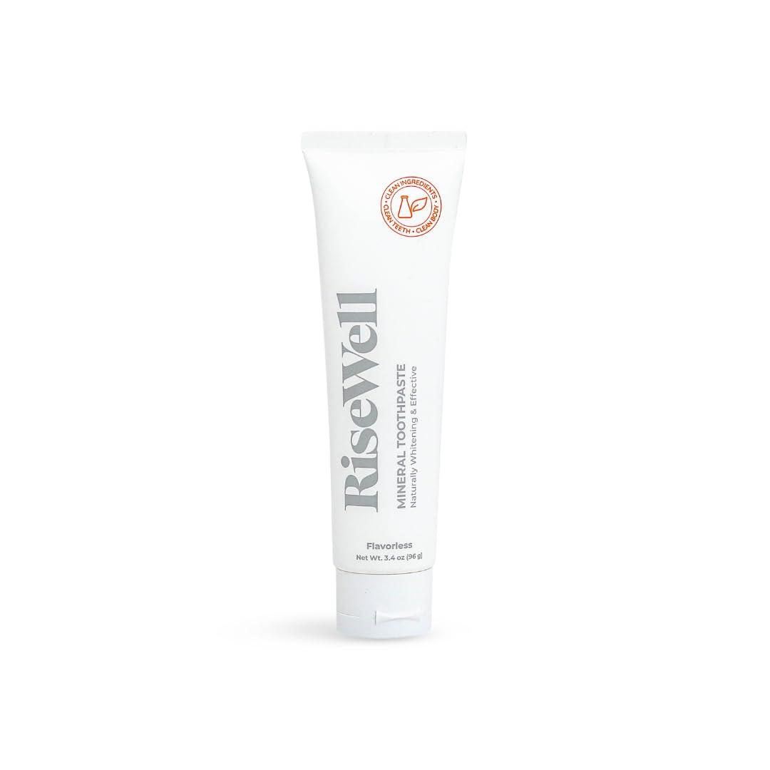 RiseWell RiseWell Mineral Unflavored Toothpaste - Hydroxyapatite Flavorless Toothpaste - Made in The USA, Naturally Whitens, No Added Fluoride, SLS-Free - Made by Dentist, 3.4 Oz