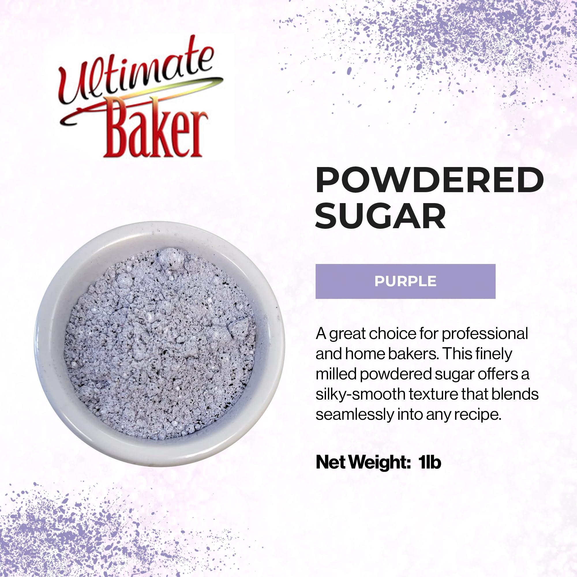 Ultimate Baker Ultimate Baker Powdered Sugar - Naturally Colored Icing Sugar for Icing & Frosting, Extra Fine Grain Confectioners\' Sugar for Baking (1lb Bag, Purple)