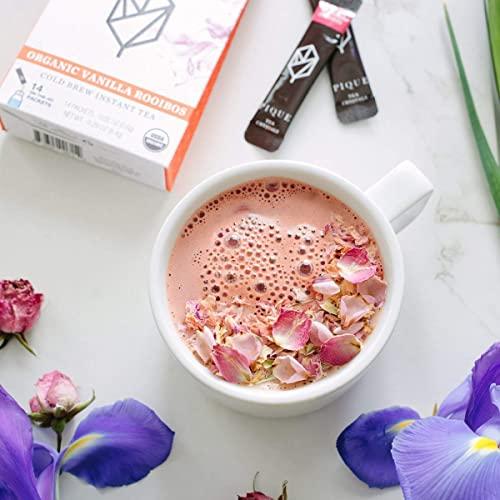 PIQUE Pique Organic Rooibos Tea - Naturally Caffeine-Free Herbal Tea, Powerful Antioxidants for Healthy Immune System & Digestion, Pure South African Red Bush - 14 Single Servings (1 Pack)