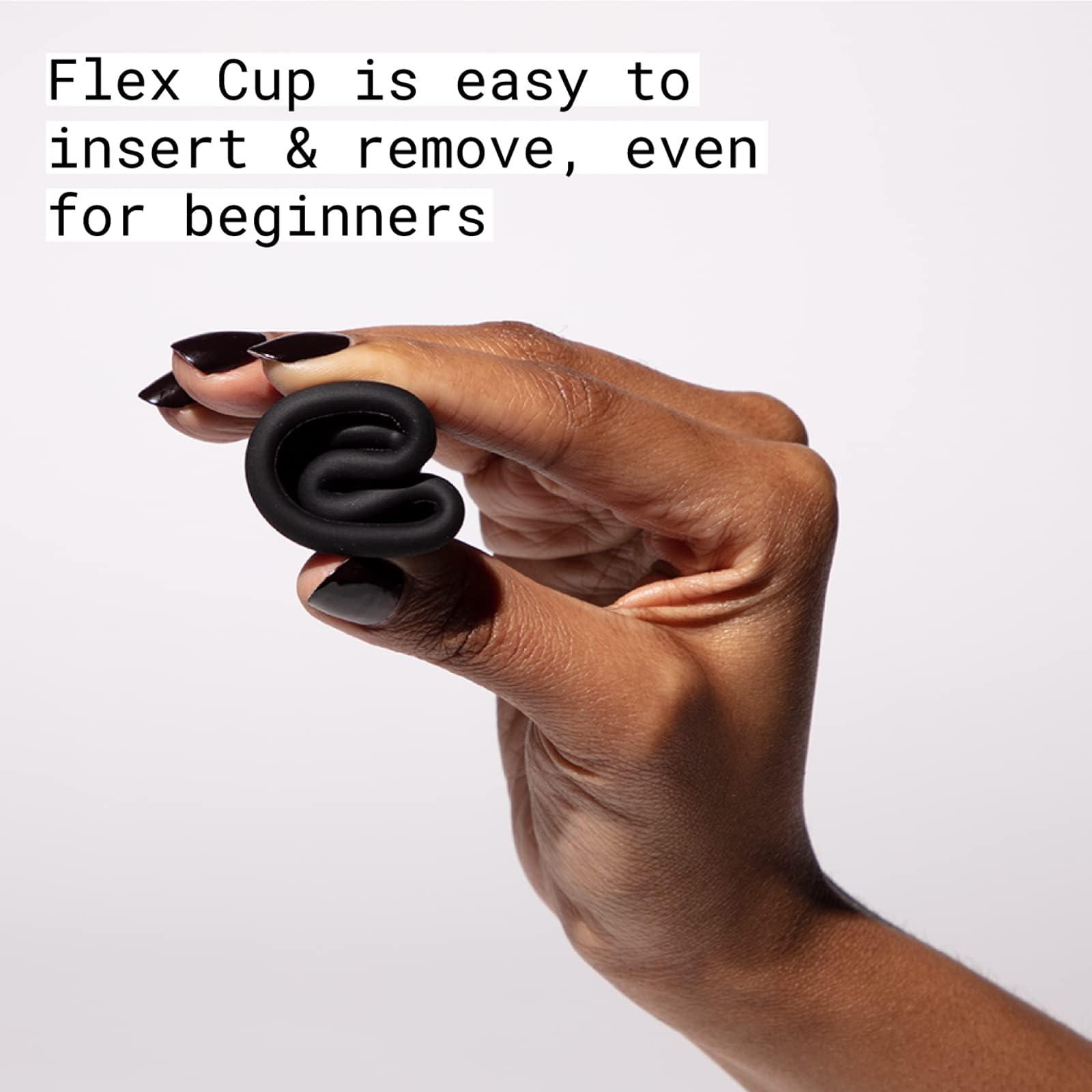 FLEX Flex Cup Starter Kit (Full Fit - Size 02) Bundle | Reusable Menstrual Cup + 2 Free Menstrual Discs + Foaming Cleanser with Neroli