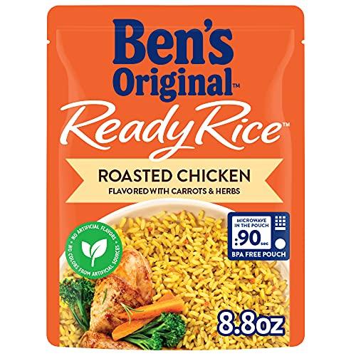 BEN'S ORIGINAL BEN'S ORIGINAL Ready Rice Roasted Chicken Flavored Rice, Easy Dinner Side, 8.8 oz Pouch (Pack of 12)