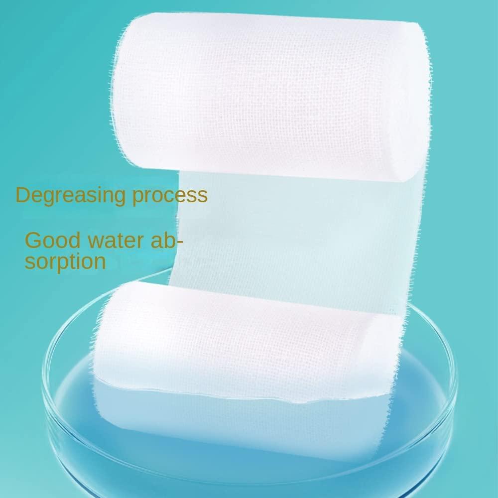 Bolesen Gauze Bandage Roll 6CM*6M 100% Cotton Gauze Rolls Bandages for Primary Wound Dressing Support 10 Rolls (Pack of 5)