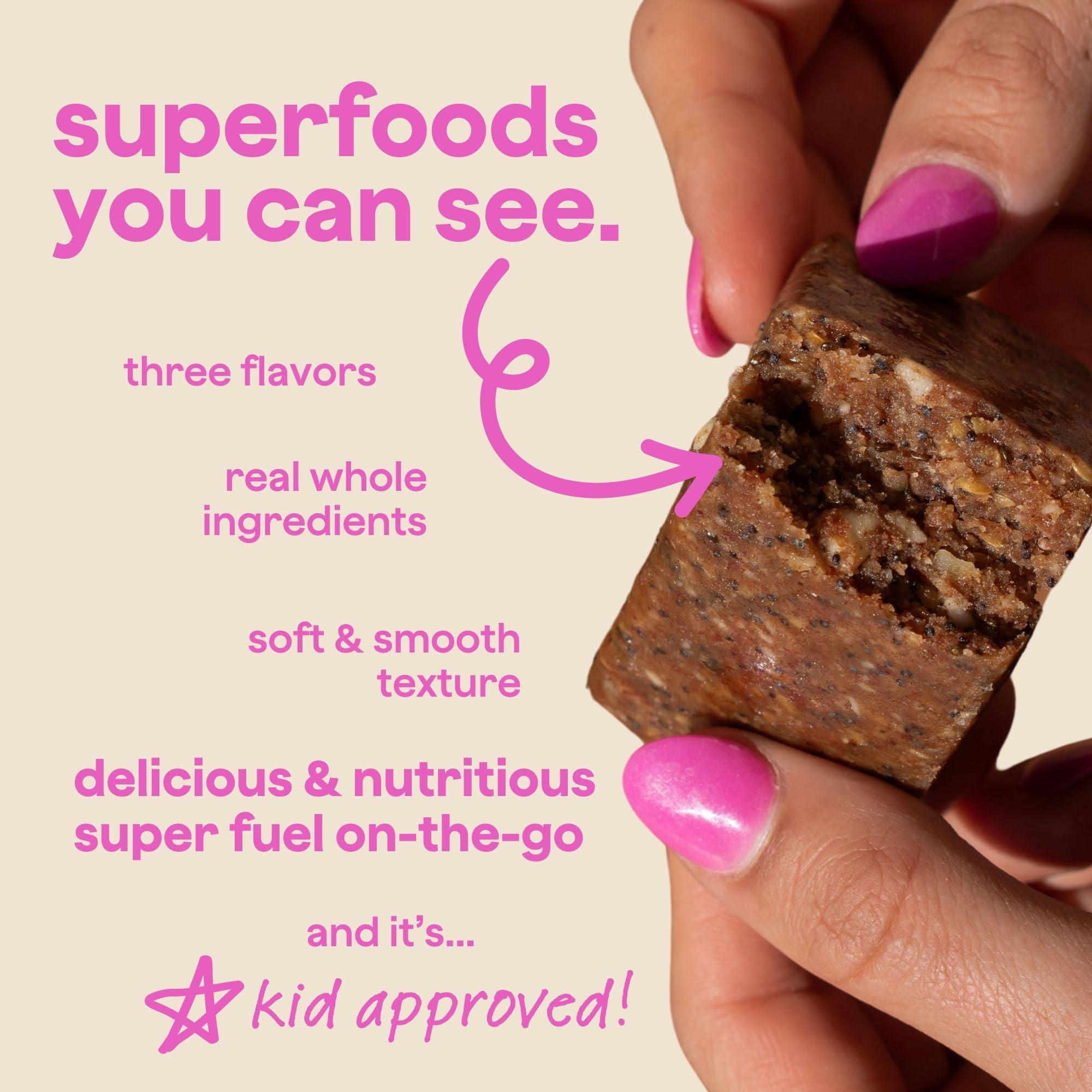 Blender Bombs The Bomb Co. Bomb Bars Variety Pack, Healthy Snacks, Plant Based Bars With Superfood & Super Seeds, On the Go Snack & Breakfast Bar, Energy Support, Gluten Free, Non GMO, Dairy Free, 9 Bars