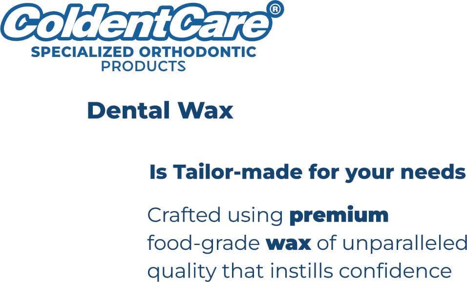 ColdentCare Orthodontic Braces Wax, 60 premium wax strips ColdentCare - Dental Wax for Braces and Aligners Wax Strips, Multicolor cases, 12 Pack with storage case, Light Mint Scent.
