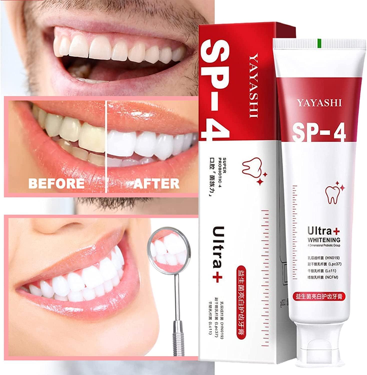 Generic SP-4 Probiotic Stain Removal and Whitening Toothpaste - Ultra+, SP-4 Ultra Whitening Toothpaste, Yayashi SP-4 Probiotic Whitening Toothpaste, Pasta De Dientes SP-4 (1PCS Deodorize)