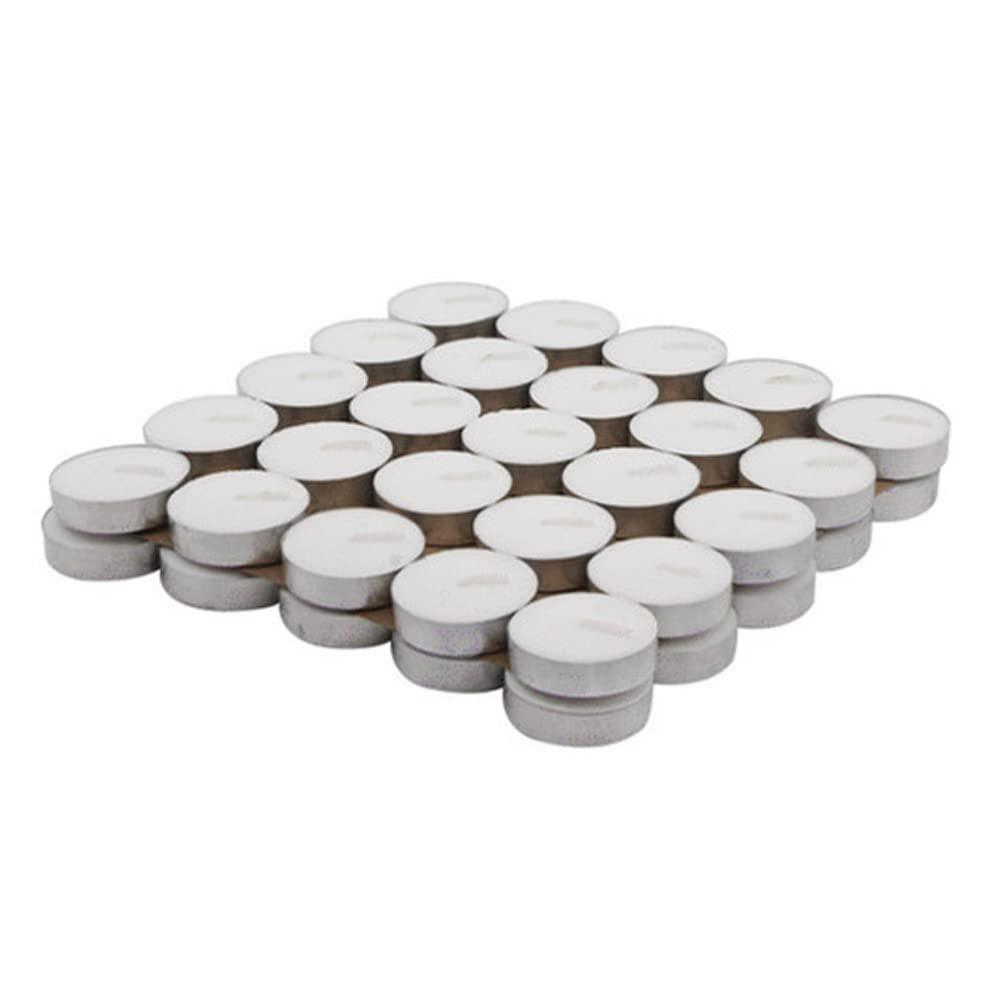 Magik Magik 100-200 Pc Tea Light Candle 4h Long Lasting Natural Palm Oil White Unscented (100 Pack)