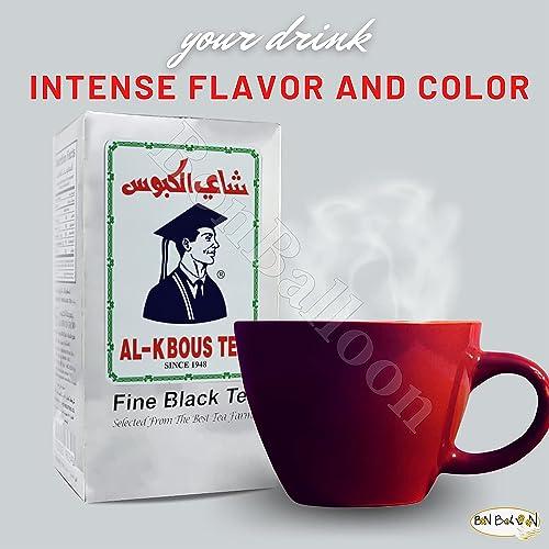 bonballoon Fine Black Tea Al-Kbous Al Kbous Al Kaboos Soft Loose Egyptian Egypt Arab Arabic Natural With Pure Oriental Strong Rich Taste Halal (1 Pack = 7.05 oz / 200 gm)