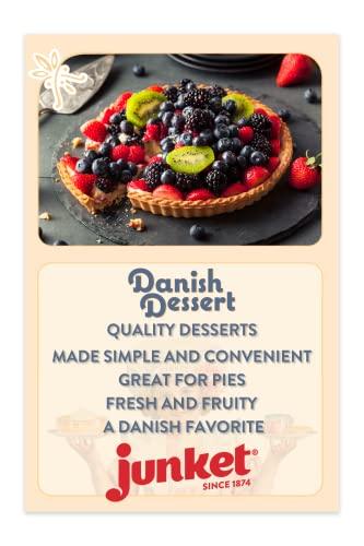 Junket Junket Danish Dessert Raspberry and Strawberry Mix - for Pie Filling, Cheesecake Topping, Sauces, Puddings, and Glazes. Add Water, Heat 60 Seconds, Add Fresh Fruit! 4.75 Ounce (Variety Pack of 6)