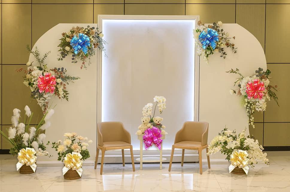 BOOMJOY BOOMJOY PVC Cleaning Gloves, Heavy Duty Dishwashing Gloves, Reusable Medium Gloves for Kitchen, Bathroom, Gardening, Working, Pet Care - Pink & Blue & Yellow, 3 Pairs, Size M