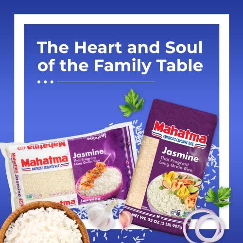 Mahatma Mahatma Jasmine Rice, 32-Ounce Bag of Rice, Thai, Indian, or Cambodian Fragrant Flavored Rice, Stovetop or Microwave Rice