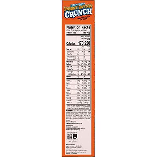 Cap\'n Crunch Cap\'n Crunch Cereal, Peanut Butter, 18.8oz Box, Packaging May Vary (Pack of 2)