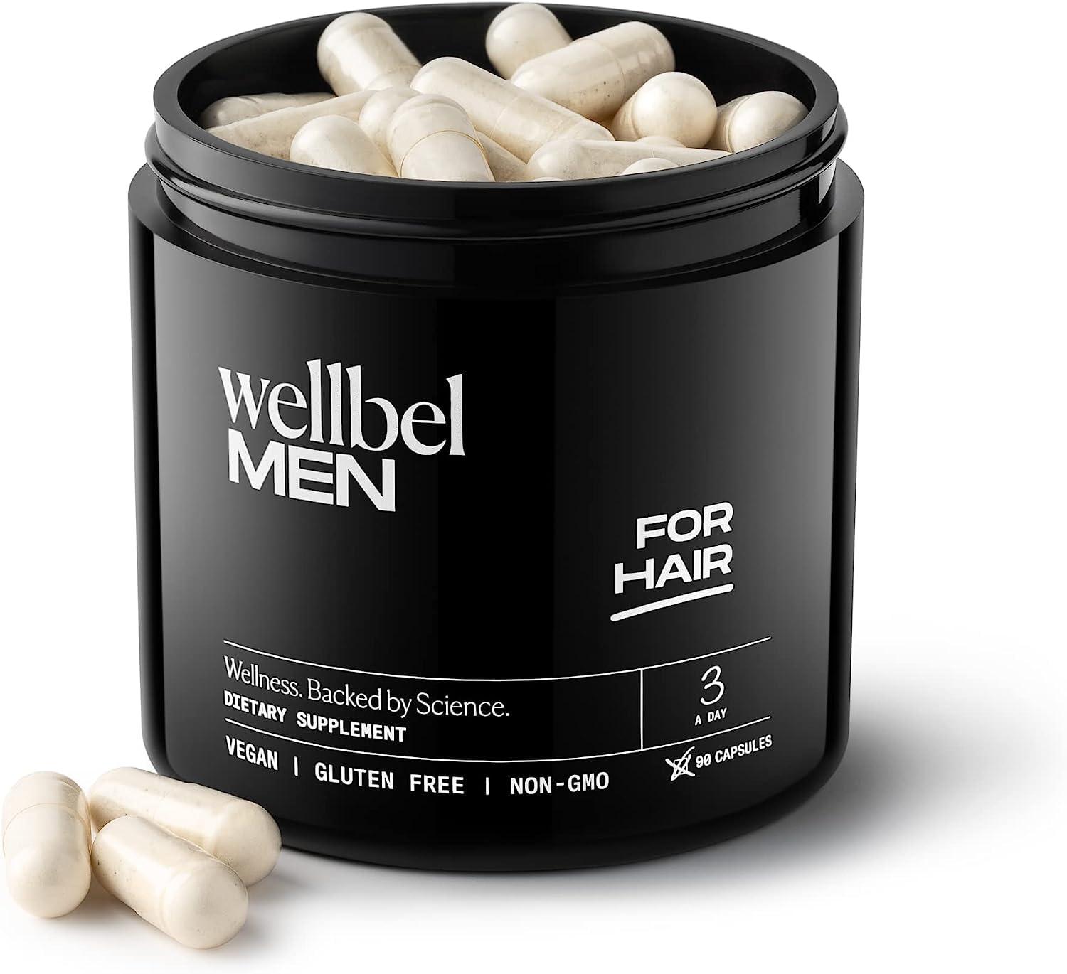 WELLBEL WELLBEL Men Clean Supplement for Hair, Skin, and Nails, Vegan, Gluten Free and Non GMO 90 Count - 3 Pack