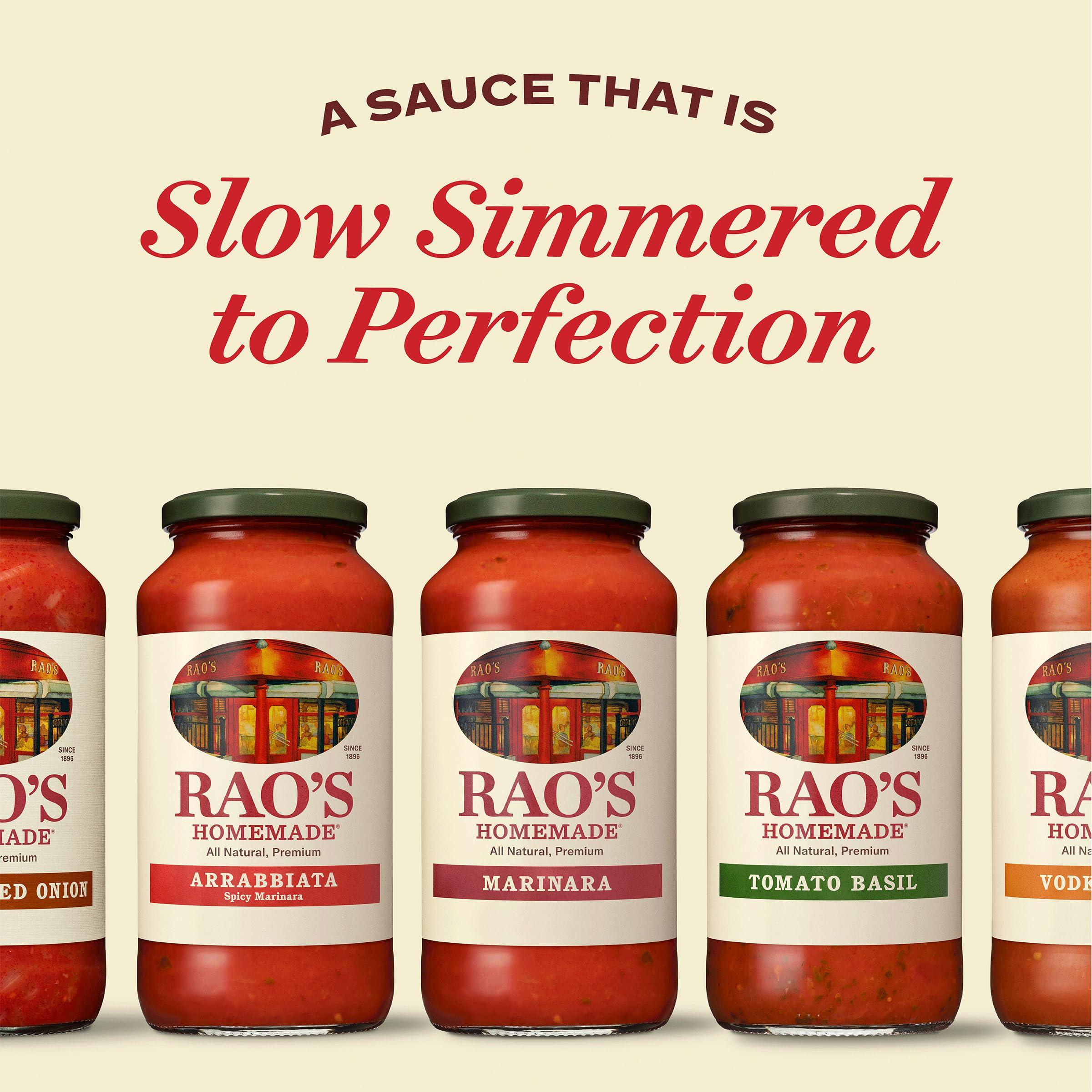 Rao\'s Rao\'s Homemade Vodka Arrabbiata Sauce, 24 oz, Tomato Sauce, Spicy, All Purpose, Keto Friendly Pasta Sauce, Premium Quality Tomatoes from Italy and Crushed Red Pepper