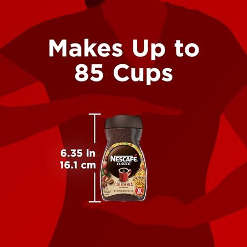 Nescafe NESCAF CLSICO Colombia, Medium Roast Instant Coffee, 6 oz. Jar
