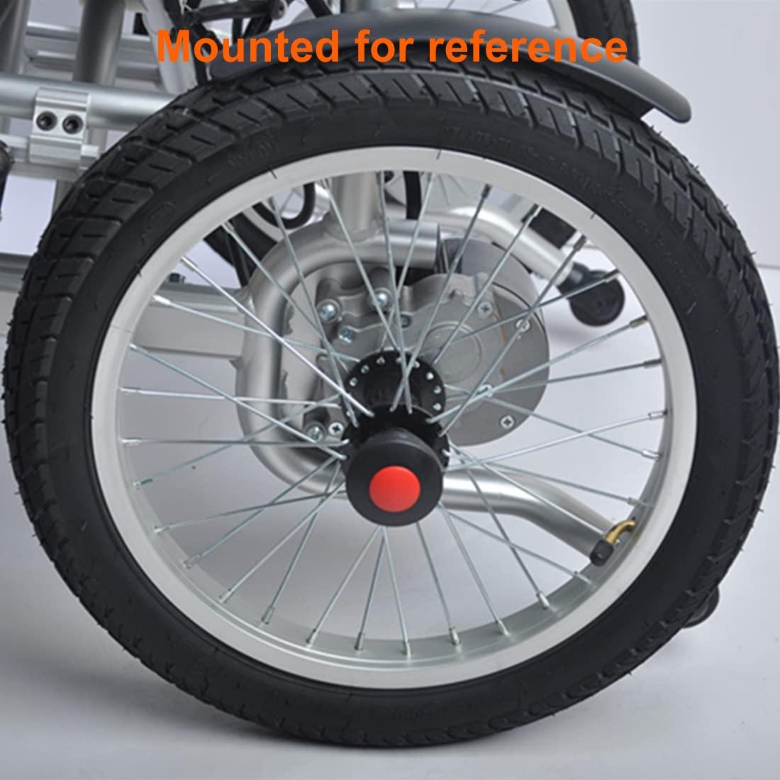 L-faster L-faster Lightweight Foldable 12 Inch Power Wheel Chair 250W Electric Wheelchair Motor Conversion Kit with Remote (with Remote, Max 3kph Solid tire)