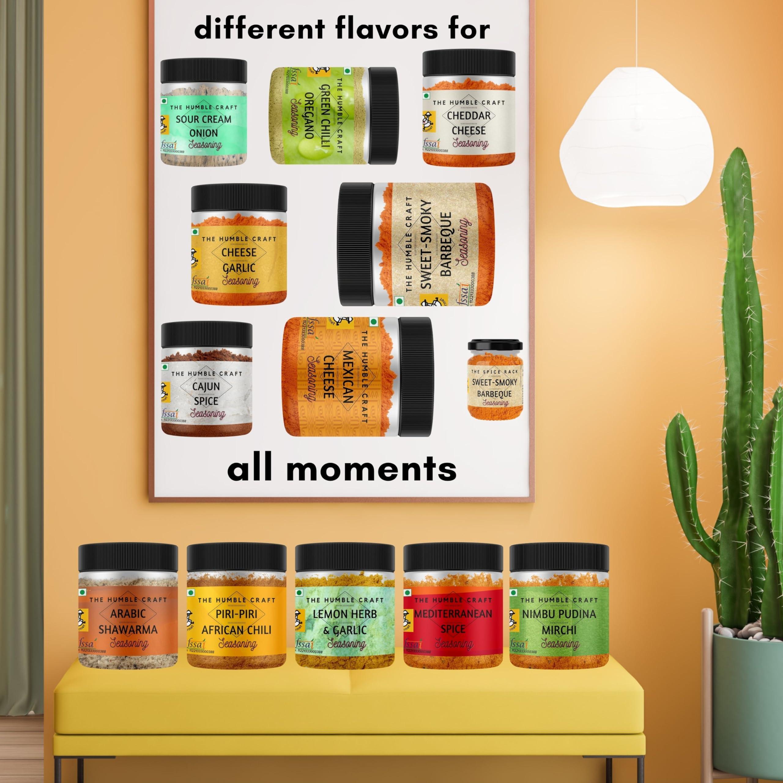 The Spice Rack Mexican Cheese Seasoning Powder (Sprinkle on Popcorn, Fajita, Fries, Taco / Tacos, Nachos, Tortillas, Burrito, Enchilada & other Mexican Snacks | Cheese Flavouring Powder, Taste and Aroma Enhancer | E