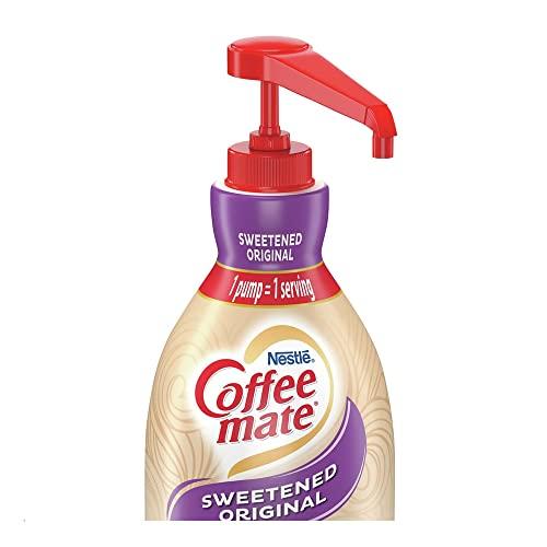 Nestle Coffee-mate 13799 Liquid Coffee Creamer, Sweetened Original, 1500mL Pump Dispenser