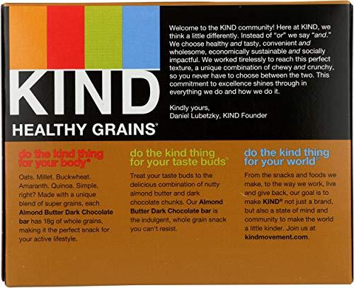 KIND KIND Healthy Grains Almond Butter Dark Chocolate, 6.2 Oz