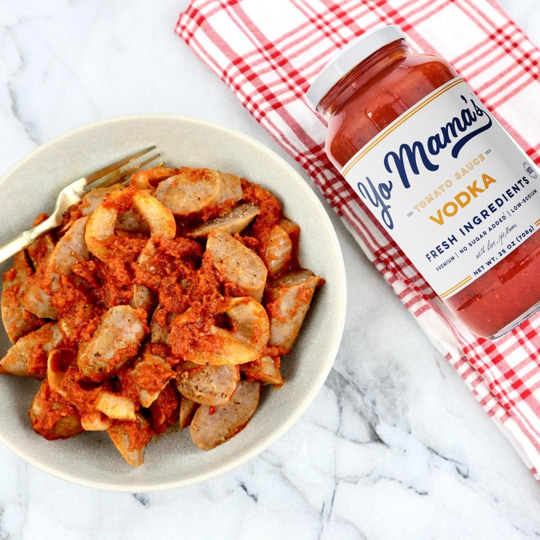 Yo Mama’s Foods Yo Mama\'s Foods Keto Vodka Pasta Sauce - Pack of (1) - No Sugar Added, Low Carb, Low Sodium, Gluten Free, Paleo Friendly, and Made with Whole, Non-GMO Tomatoes