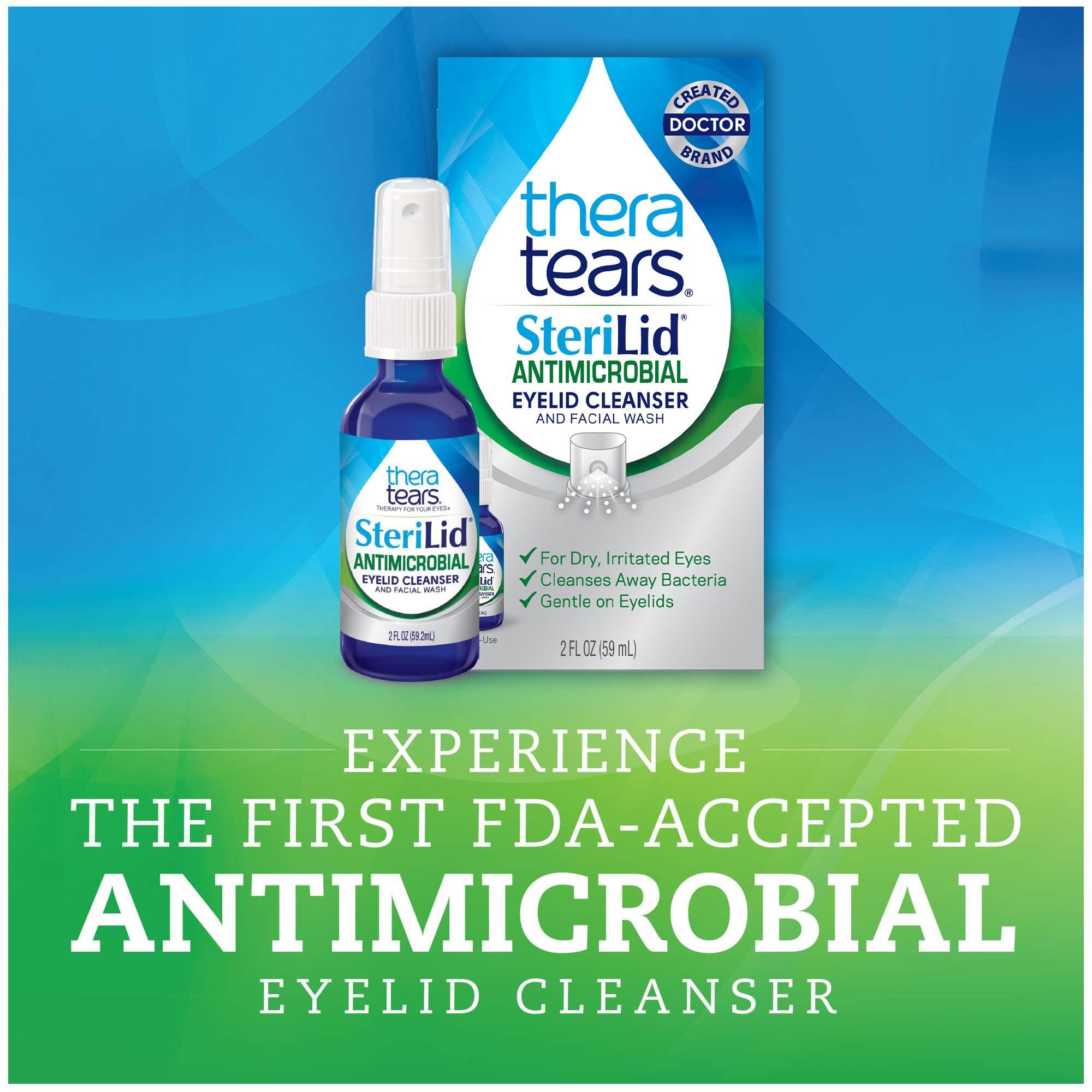 TheraTears Thera Tears Steralid Antimicrobial Eyelid Cleanser and Stye Eye Therapy Reusable Warming Compress