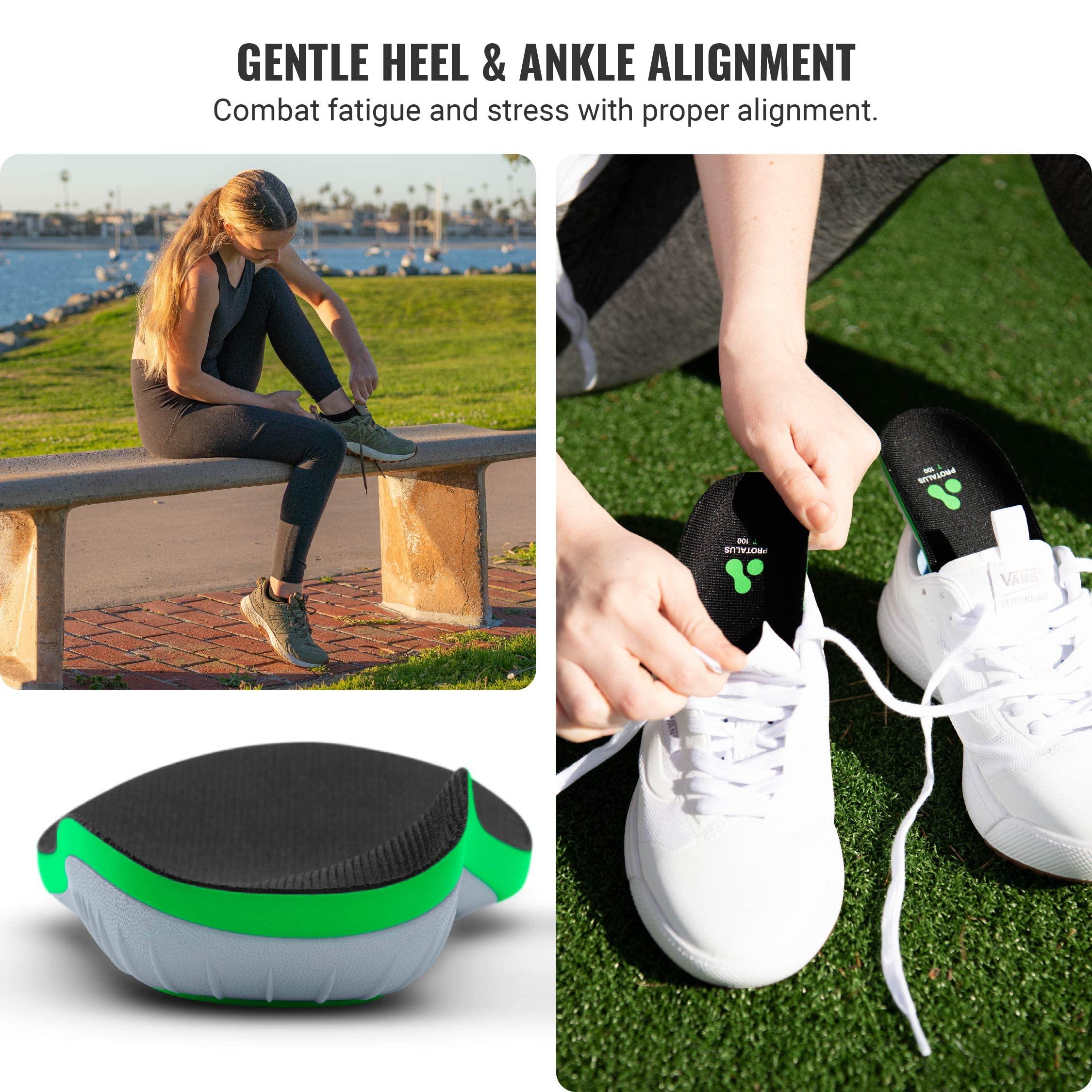 Protalus Protalus T-100 Elite - Patented Stress Relief Replacement Shoe Inserts, Improved Comfort, Relieve Plantar Fasciitis, Anti Fatigue, Alignment Improving Shoe Insoles, Women\'s 7.5