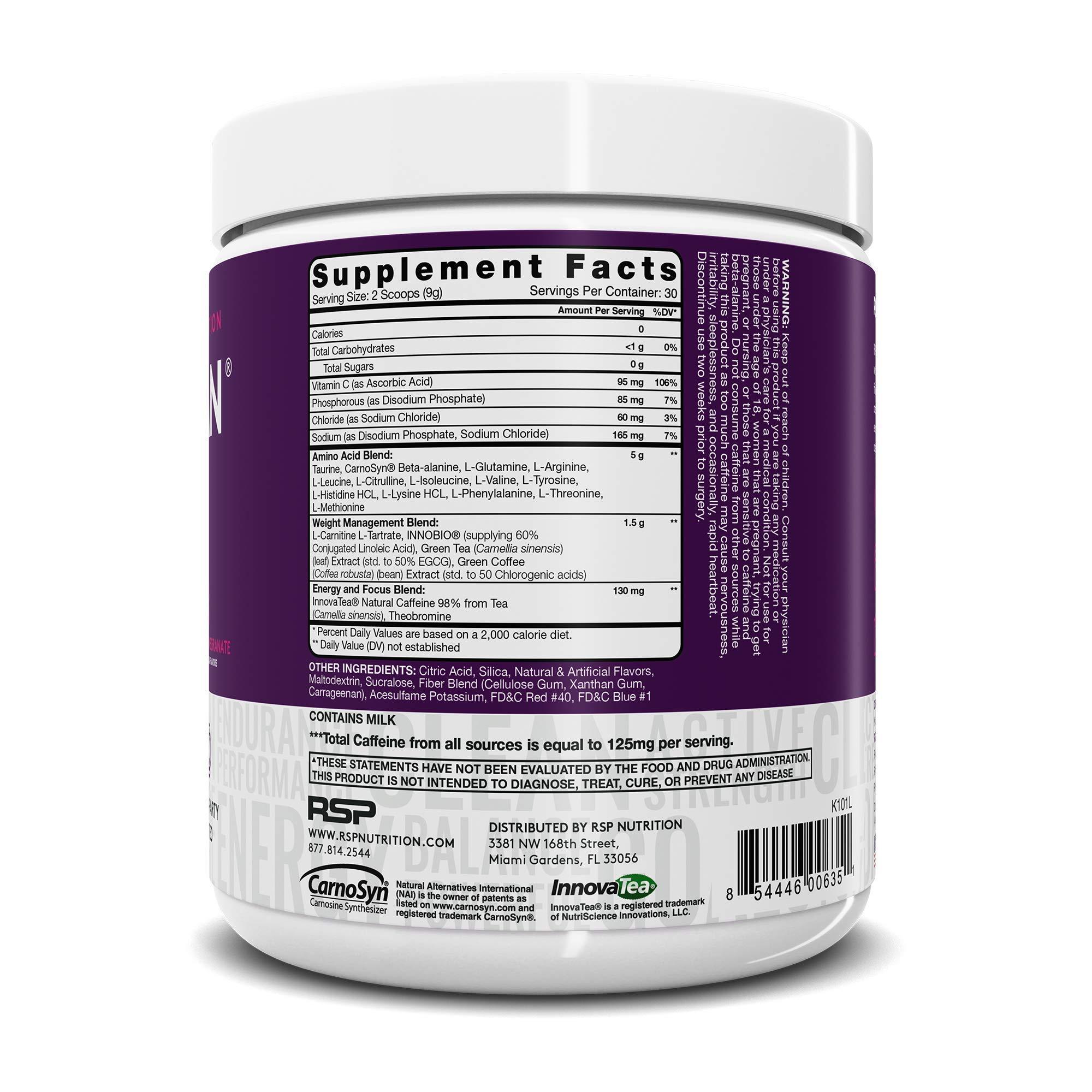 RSP NUTRITION RSP NUTRITION TrueFit Protein Powder (Chocolate 2 LB) with AminoLean Pre Workout Energy (BlackBerry Pomegranate 30 Servings)