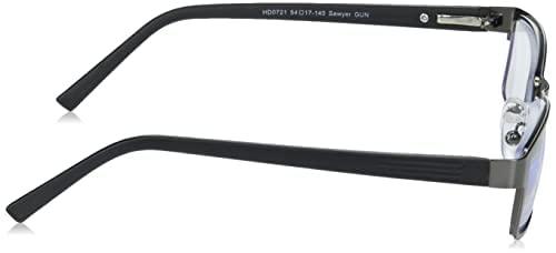 Foster Grant Foster Grant mens Sawyer Multifocus Reading Glasses, Matte Gunmetal/Transparent, 54 mm US