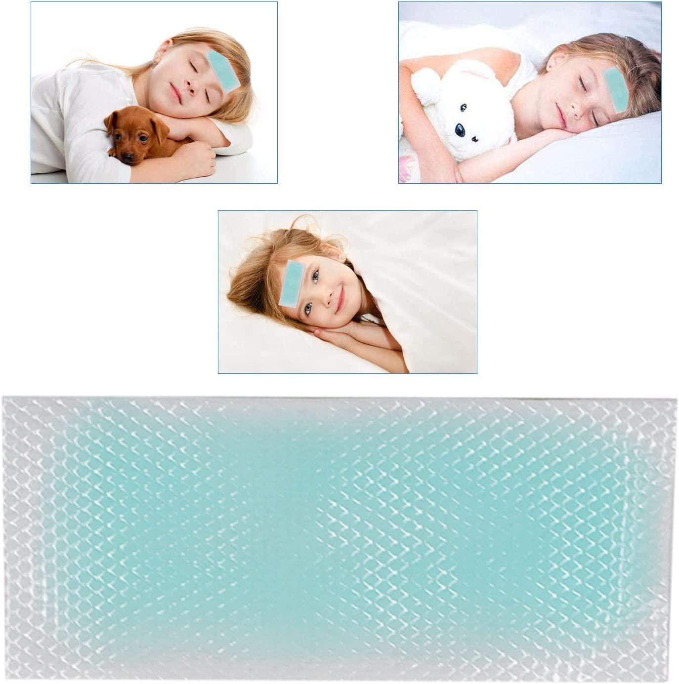 Peixiong 40 Sheets Cooling Gel Patches, Cooling Forehead Strips Cooling Gel Sheet for Relieve Fatigue, Refreshing, Sunstroke, Cooling Gel Forehead Patches Kids, Cooling Gel Patches for Adults