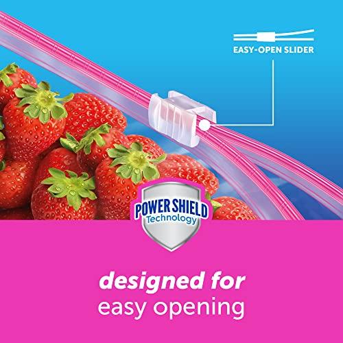 Ziploc Ziploc Quart Food Storage Slider Bags, Power Shield Technology for More Durability, 76 Count