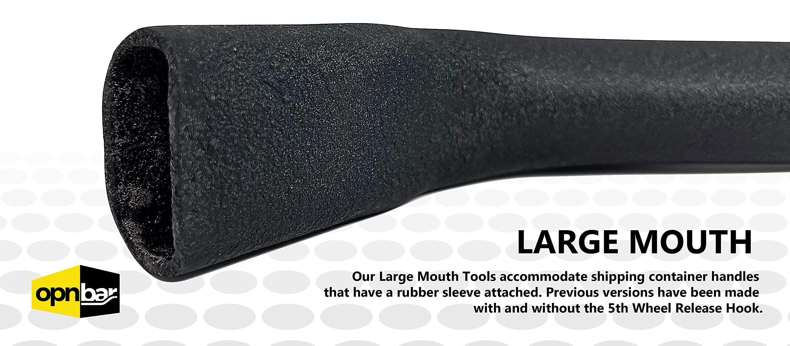 OPNBar OPNBar Version 2 (1 Pack) Large Mouth Leverage Bar with SAFER GRIP Gloves - for Shipping Container Doors - no 5th Wheel Release - Made in The USA by SCS International