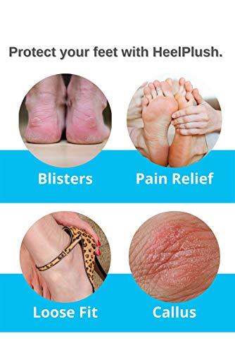 uoopiux (3 Pairs) Silicone Heel Grips for Mens/Womens | Anti-Slip for Inside of Loose Heels, Shoes Too Big | Non-Slippage Gel Heel Grip Liners | Multi-Size No-Slip Inserts | Improve Fit Adhesive (Black)