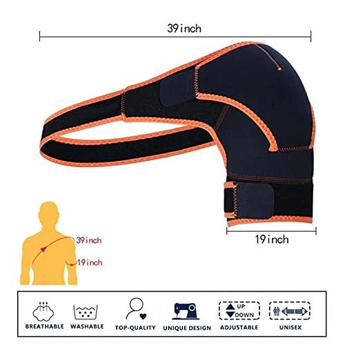 Lzour Shoulder Stability Brace for Men and Women, Pressure Pad Light and Breathable Neoprene Shoulder Support for Rotator Cuff, Dislocated AC Joint