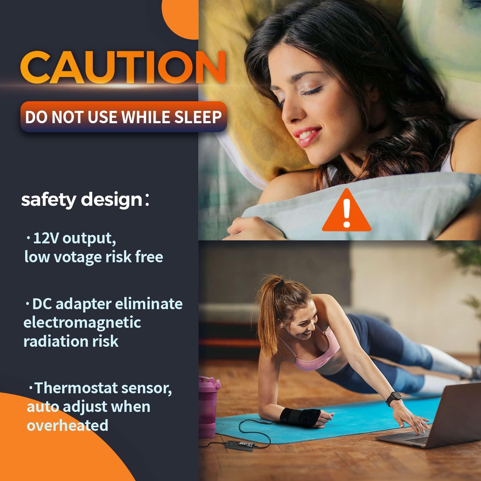 ELEKHEAL ELEKHEAL Electric Thumb & Wrist Heating Pad for Hand Arthritis with 3 Heat & 5 Timer Settings, Heated Wrist Wrap for Carpal Tunnel Syndromes, Tendonitis, Hand Pain Relief - Left/Right Hand (S/M)