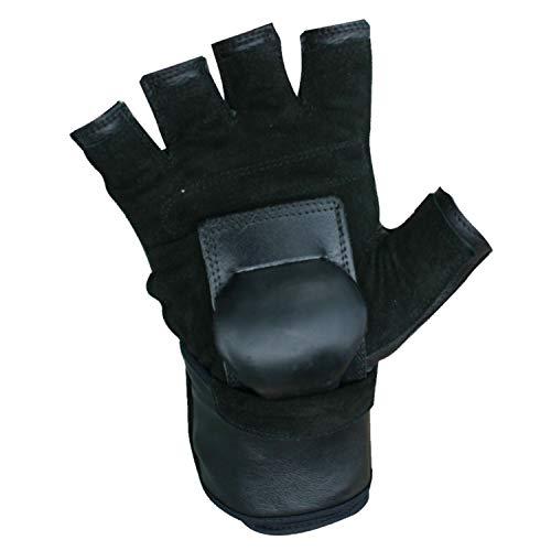 Hillbilly protective gear Hillbilly Wrist Guard Gloves - Half Finger (Black, Small)