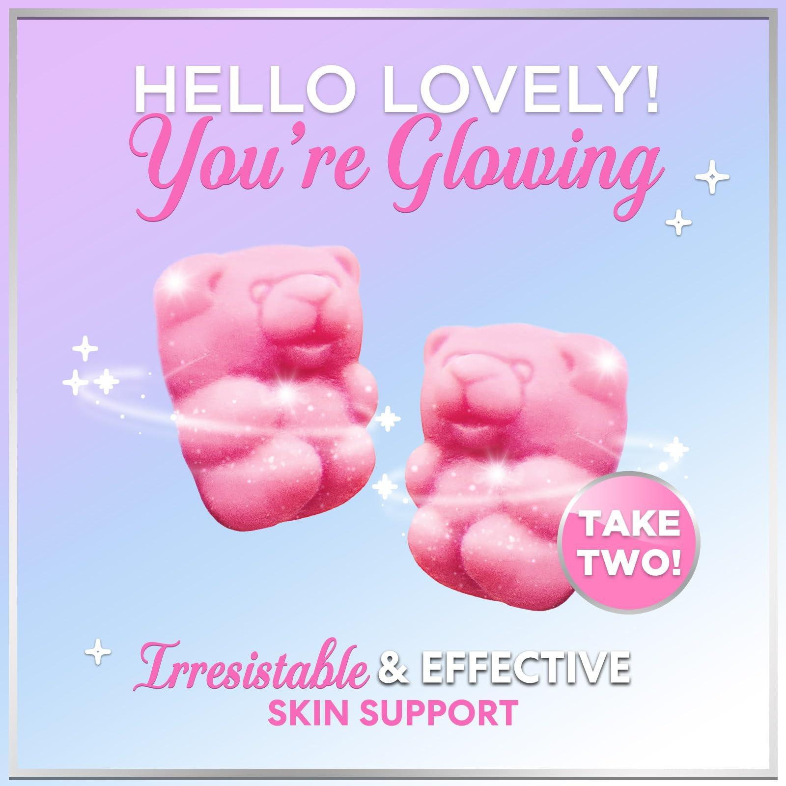 Hello Lovely! Hello Lovely! Hair Vitamins Gummy with Biotin 5000 mcg Vitamin E & C Support Hair Growth, Premium Vegetarian Non-GMO, for Stronger Beautiful Hair, Skin & Nails Supplement - 60 Bear Gummies