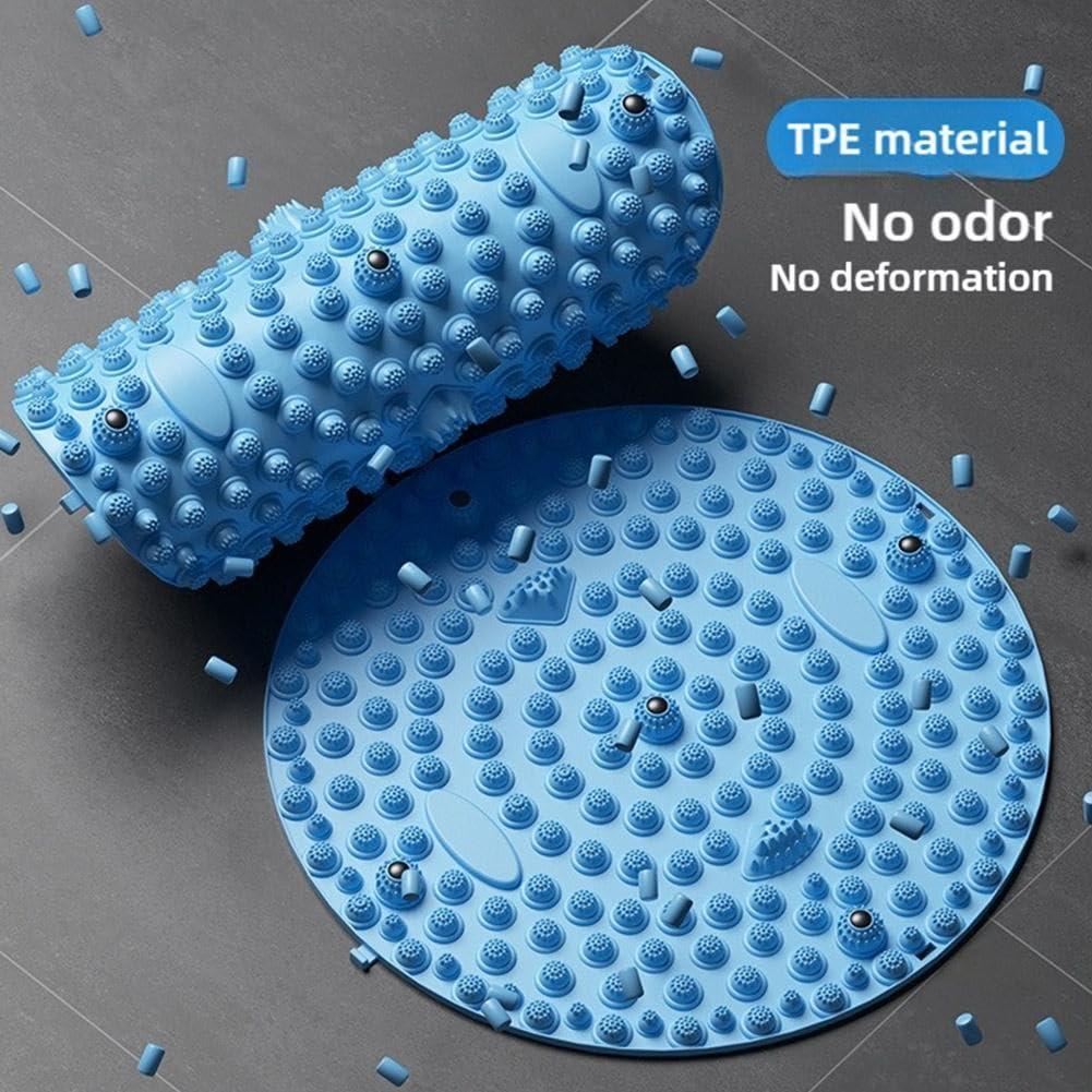 NineLife Basics Foot Massage Mat,Foot Reflexology Pad -Massage Mat Pad with Magnetic Therapys Acupressures Disc,Foldable Anti Fatigue Walk Stone Acupoint Mat Particle Portable Massage Tool for Walking & Long Sitting