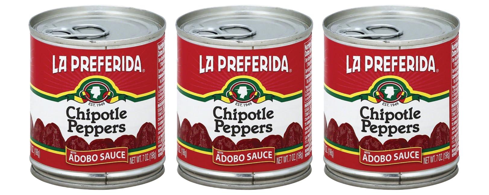 LA PREFERIDA La Preferida Whole Chipotle Peppers, Hot , 7 OZ (Pack - 3)