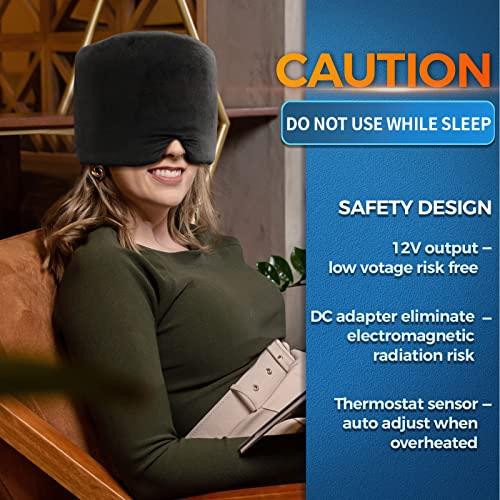 sticro sticro Extra Large Moist Heat Sinus Relief Mask, Reusable Warm Compress Heated Eye Mask Face Heating pad Eye Pillow for Sinus Pressure Relief, Dry Eyes, Migraine, Tension, Stress, Headache(Large)