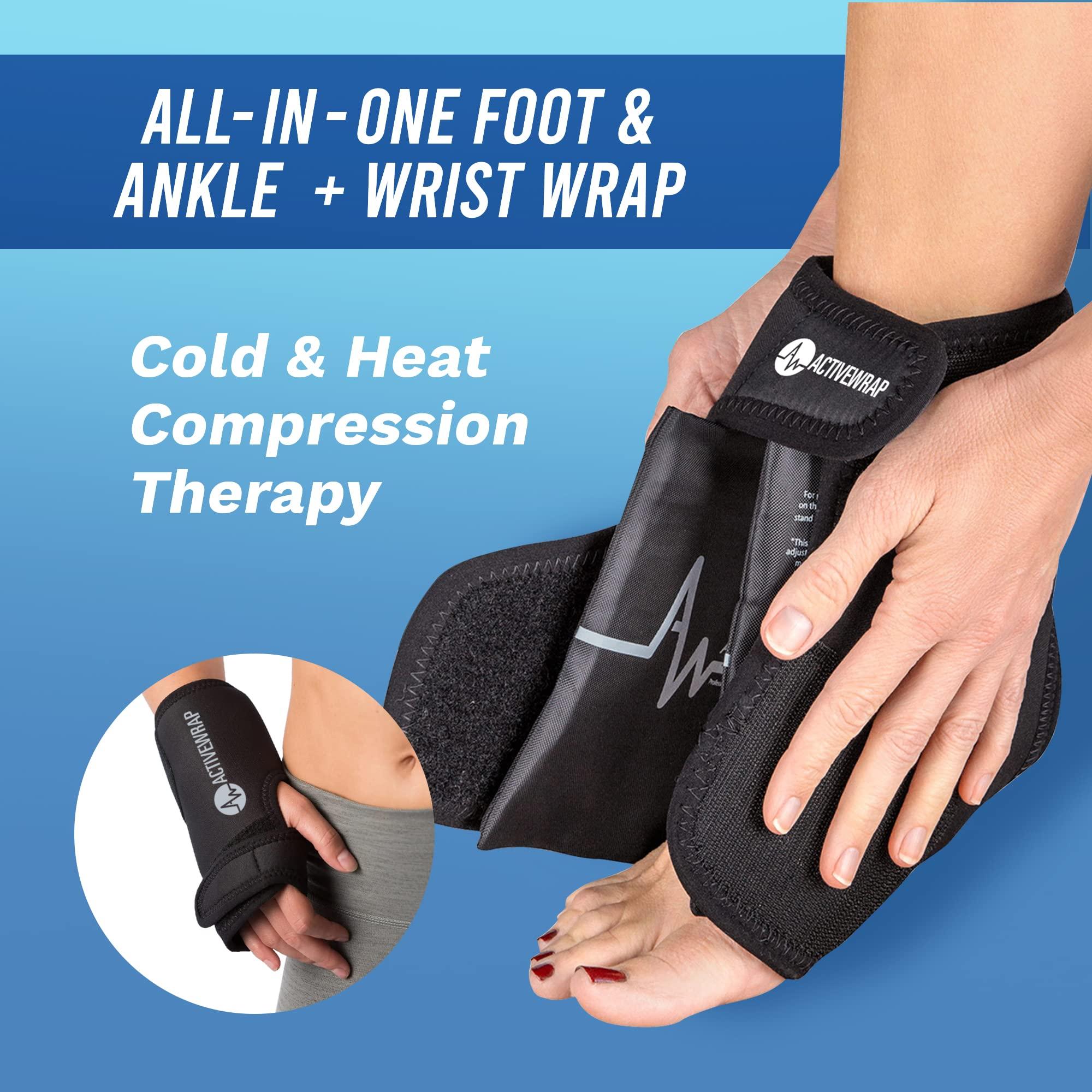 AW ACTIVEWRAP ActiveWrap Foot and Ankle Ice Pack and Hand & Wrist Ice Pack Wrap With Reusable Hot & Cold Packs