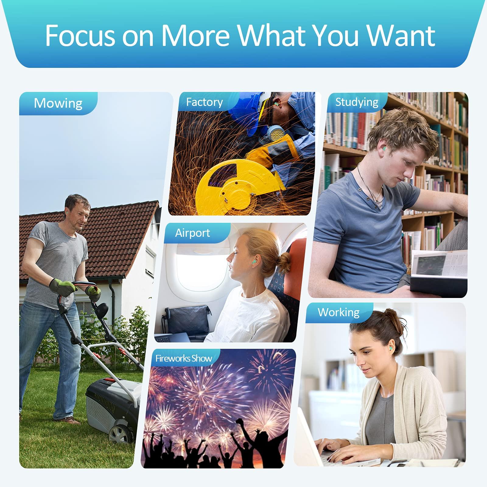 Onhear Ultra Soft Ear Plug for Sleeping, 120 PCs High Noise Cancelling Earplug with Aluminum Case, Industrial-Grade Hearing Protection Earplug for Snoring/Working/Studying/Side Sleeper, Slow Rebound