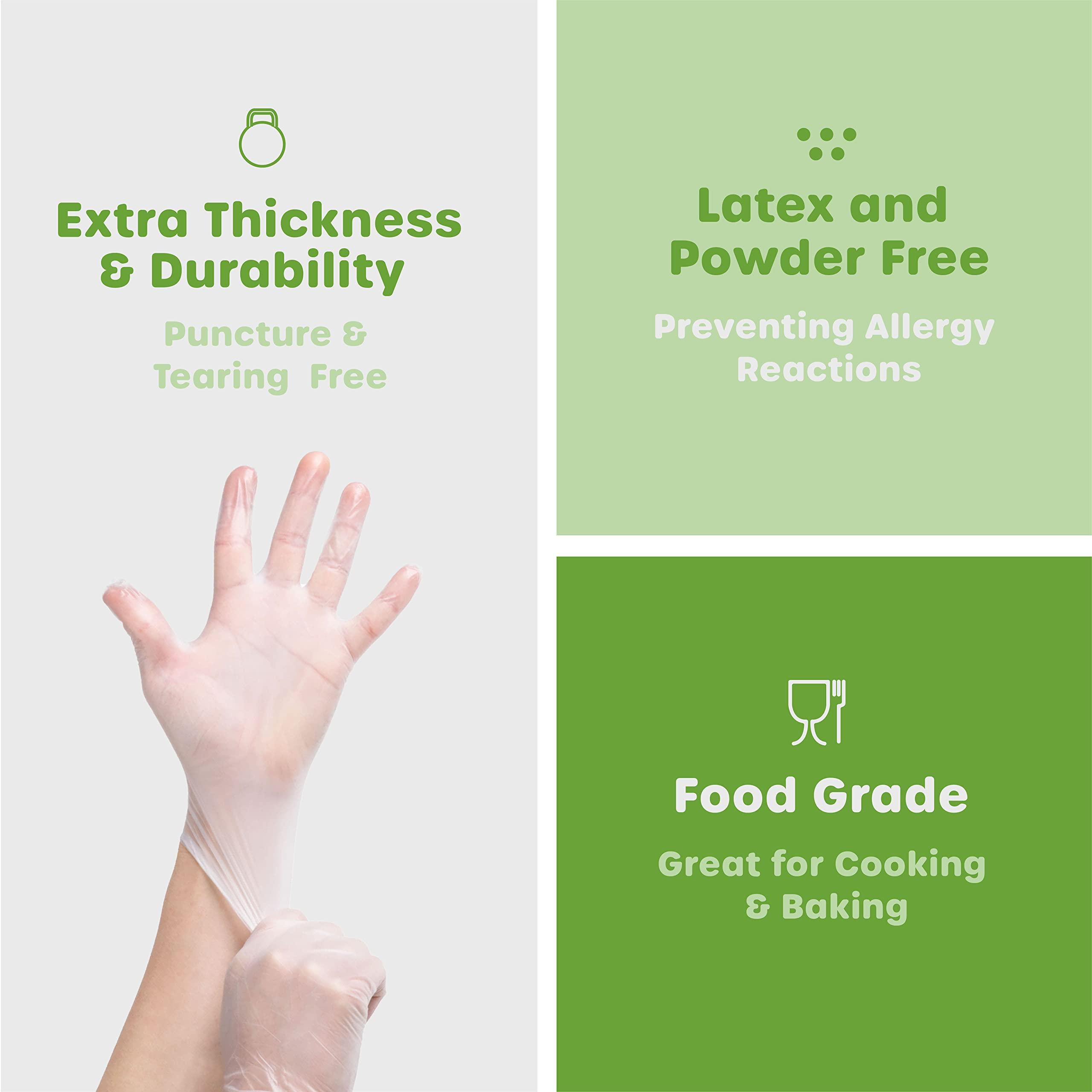 Comfy Package Comfy Package [200 Pack] Clear Powder Free Vinyl Disposable Plastic Gloves - Small