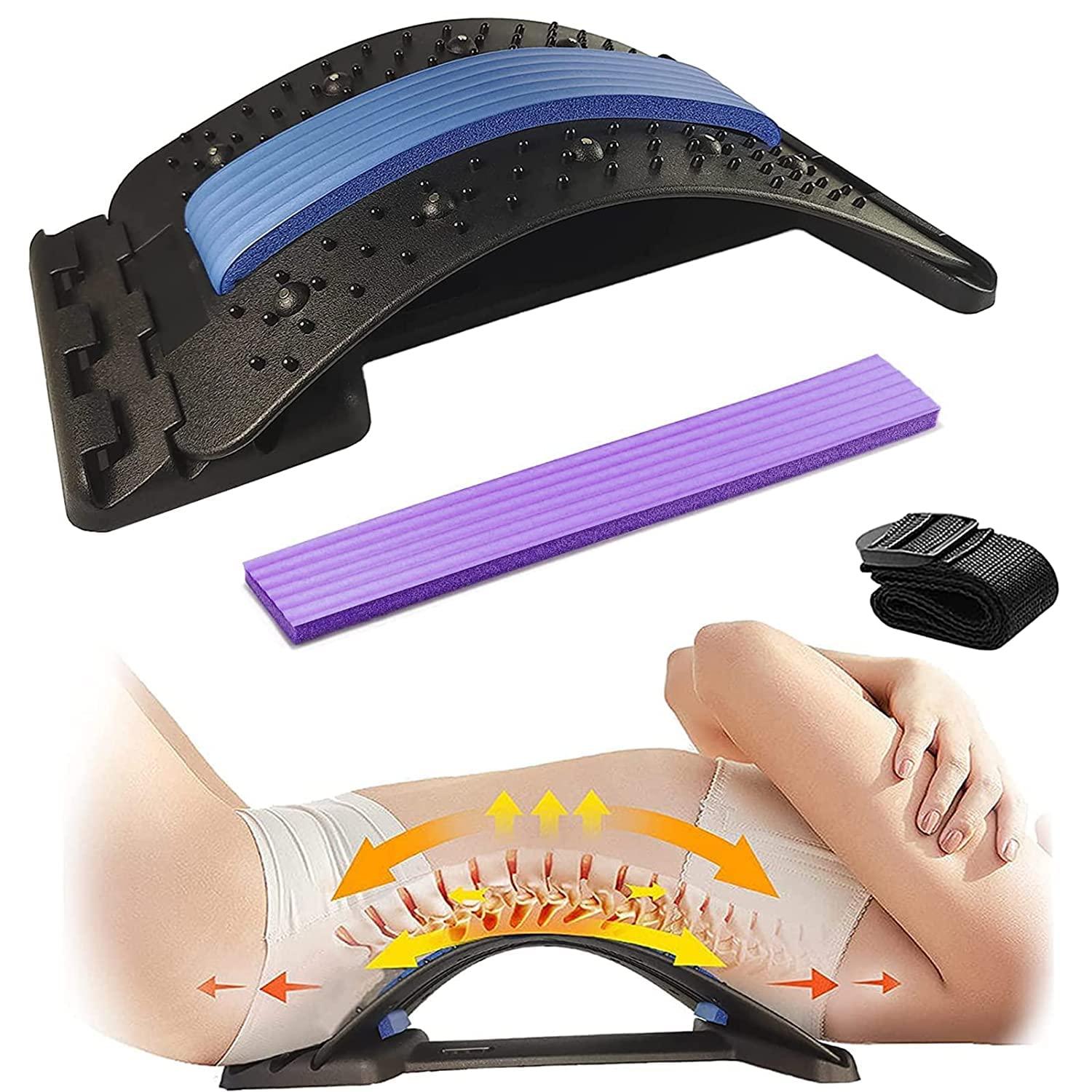 AFTRYOUGO AFTRYOUGO Back Stretcher with, Chest Expander, Lumbar Back Pain Relief Device, Multi-Level Back Massager Lumbar, Pain Relief for Herniated Disc, Sciatica, Scoliosis