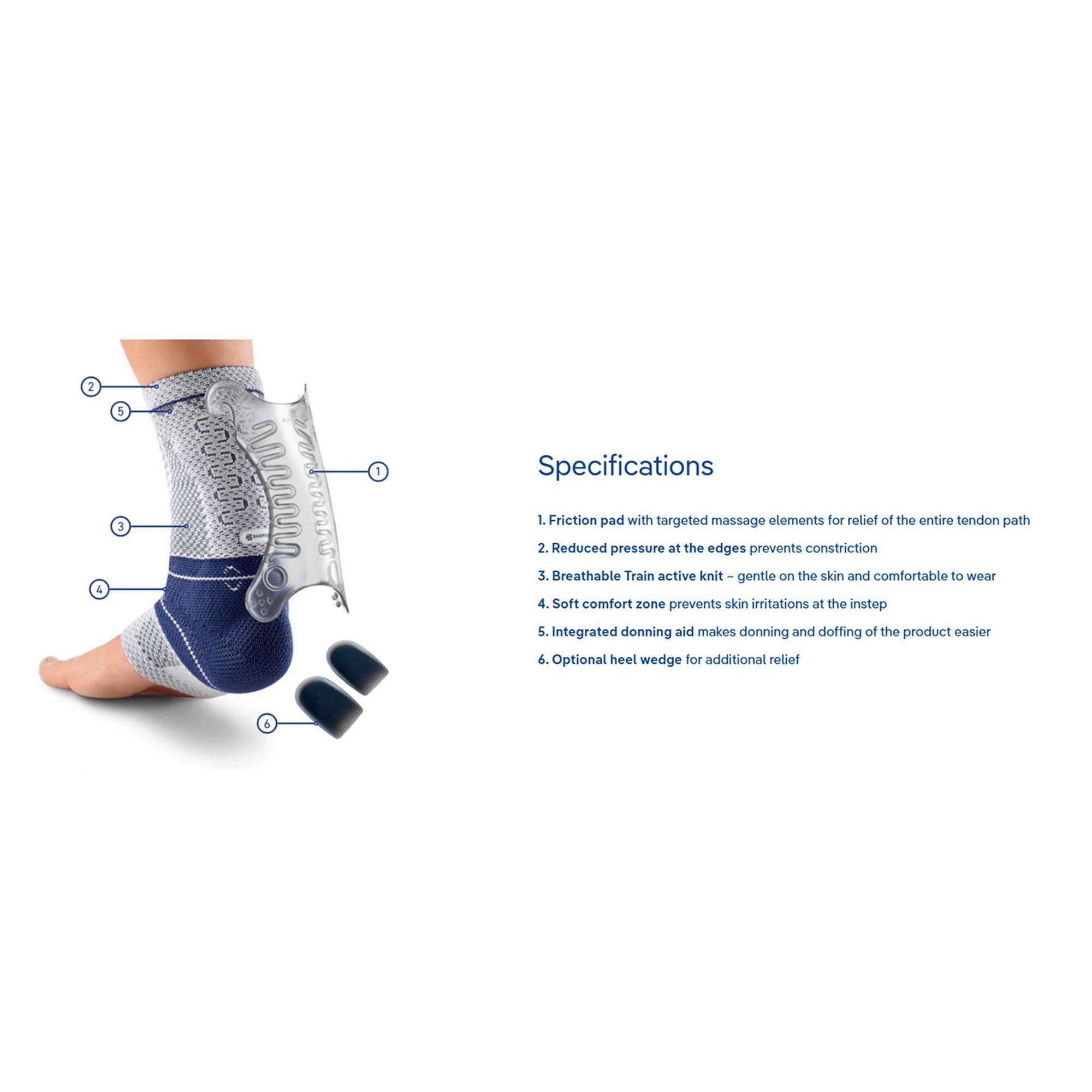Bauerfeind AchilloTrain - Achilles Tendonitis Brace - Relieves Achilles tendon pain, swelling and inflammation. Titan, 2
