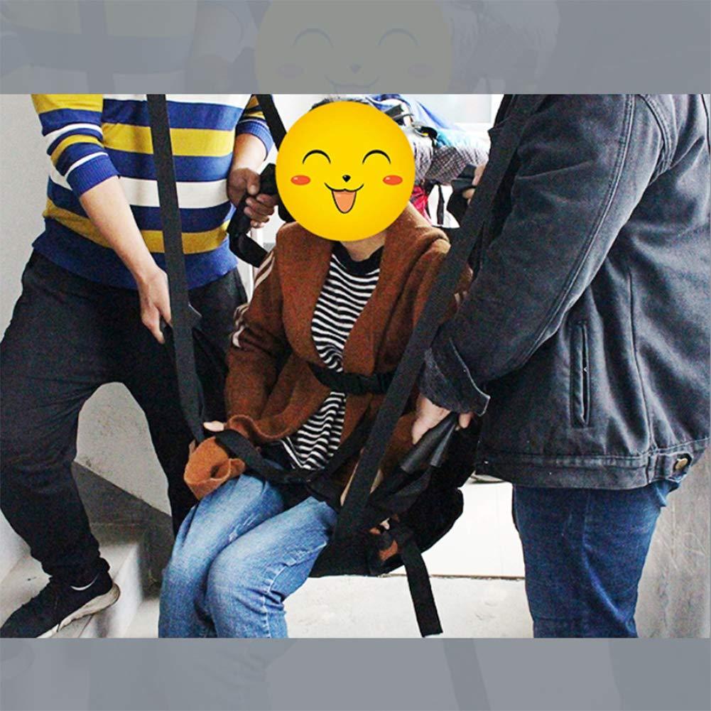 YUSIWOAL Patient Lift Stair Slide Board Transfer Emergency Evacuation Chair Wheelchair Seat Belt Lifting Sling Sliding Transferring Disc Use for Seniors,Bedridden,Disabled,Obesity ( Color : Black , Size : A )