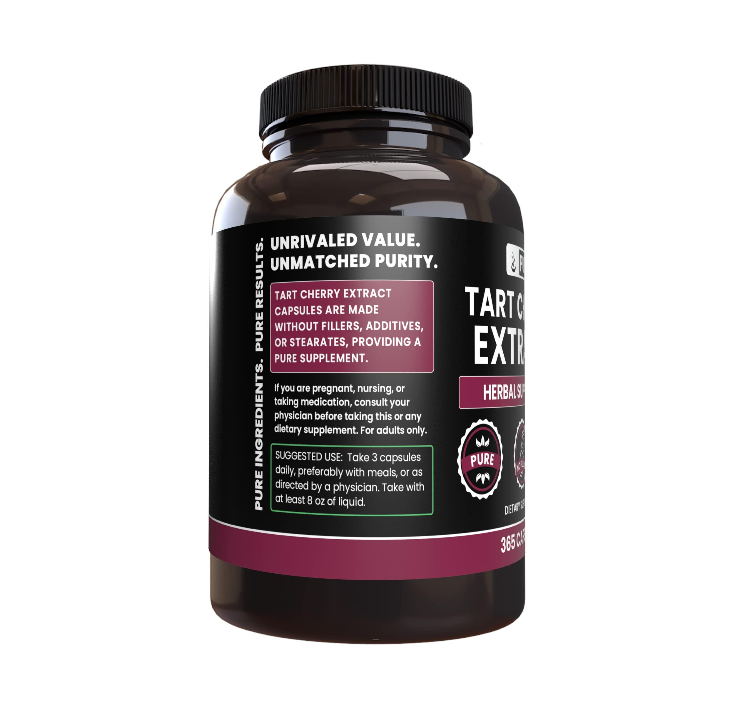 PURE ORIGINAL INGREDIENTS PURE ORIGINAL INGREDIENTS Tart Cherry Extract (365 Capsules) No Magnesium Or Rice Fillers, Always Pure, Lab Verified
