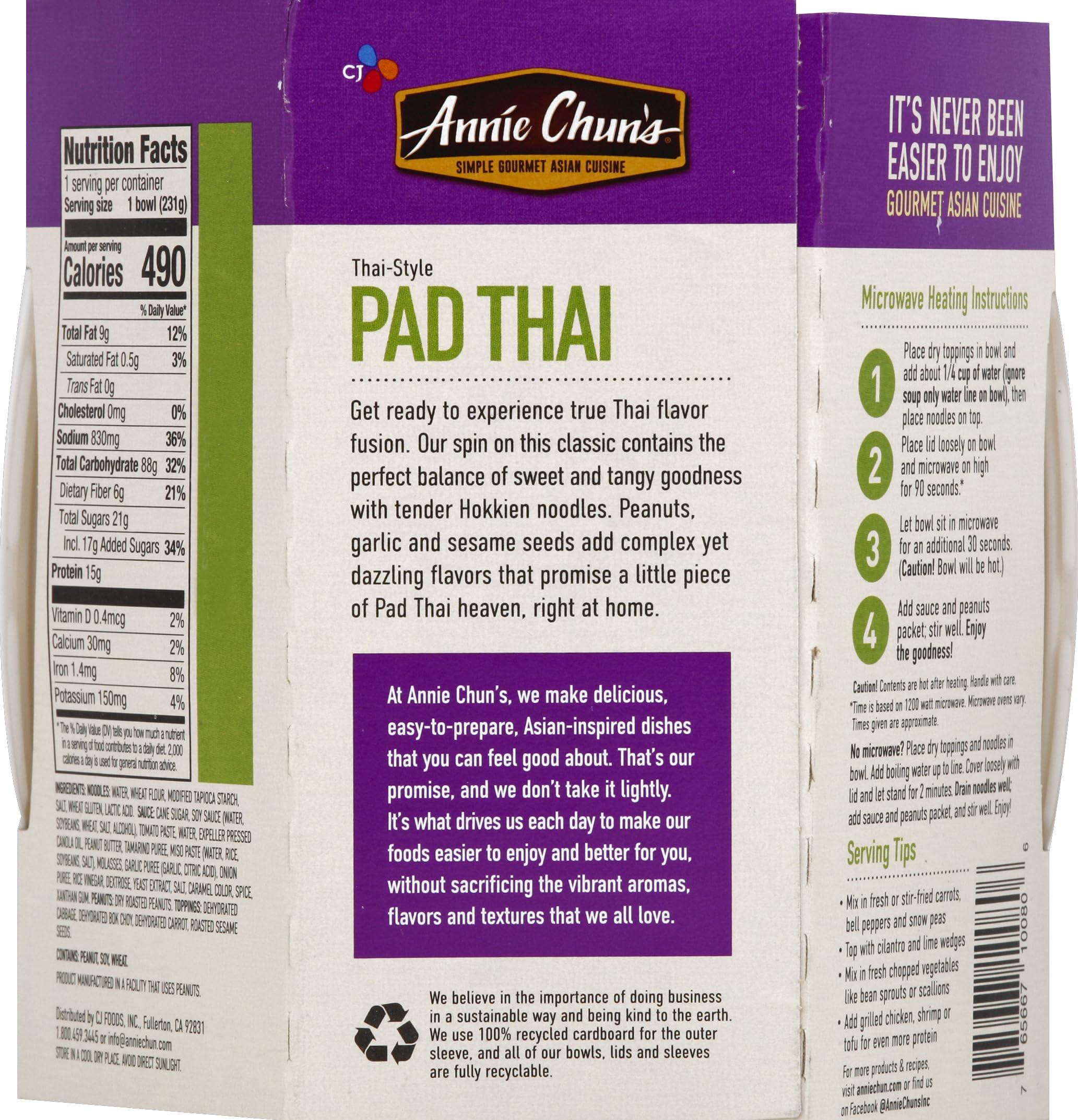 Annie Chun's Annie Chun\'s Pad Thai Noodle Bowl - 6 Pack